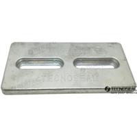TENTECDIVERSAL - ALU PLAAT ANODE. Duikers 305x152x25mm