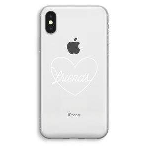 Friends heart pastel: iPhone X Transparant Hoesje