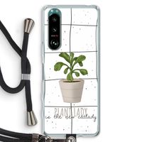 Kamerplant op vensterruit: Sony Xperia 5 III Transparant Hoesje met koord