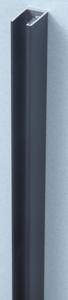 Beaux Chelles wandprofiel 200cm voor 8mm glas mat zwart