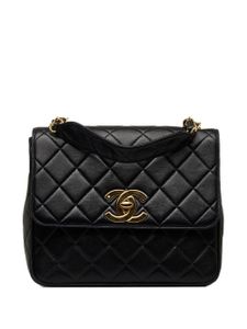 CHANEL Pre-Owned grand sac porté épaule Square Flap (1994-1996) - Noir