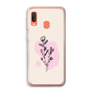 Roses are red: Samsung Galaxy A20e Transparant Hoesje