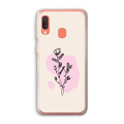 Roses are red: Samsung Galaxy A20e Transparant Hoesje