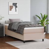 Bedframe kunstleer cappuccinokleurig 100x200 cm