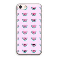 Smiley watermeloenprint: iPhone 8 Transparant Hoesje