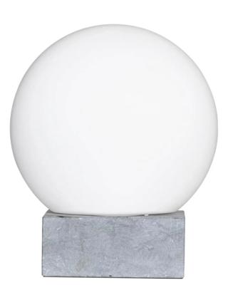 Kleine Tafellamp opaalglas en marmer E27 fitting en schakelaar By Rydens Glori