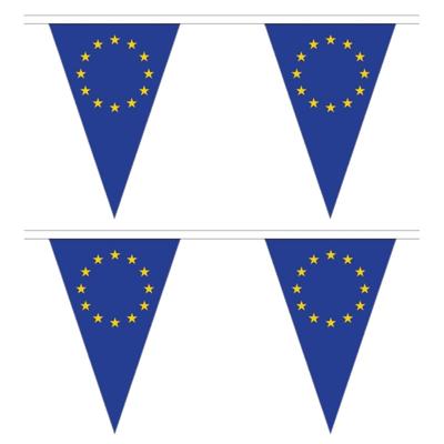 Europa Vlaggetjes vlaggenlijn slinger - 3x stuks - 500 cm - polyester - binnen/buiten - versiering/f