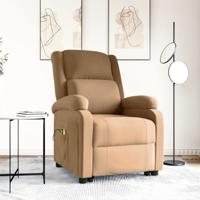 Sta-op-massagestoel fluweel bruin
