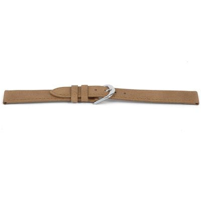 Horlogeband Universeel E452 Leder Beige 16mm