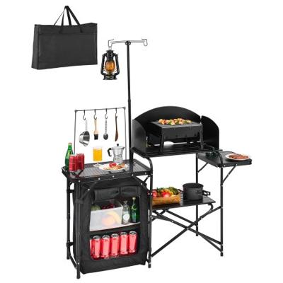 VEVOR Camping Keukentafel Draagbare Kooktafel 1 Kast Buiten Picknick