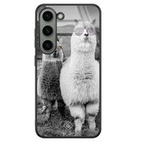 Samsung Galaxy S23 glazen hardcase - Lama bruh Samsung Galaxy S23 glazen hardcase - Lama bruh