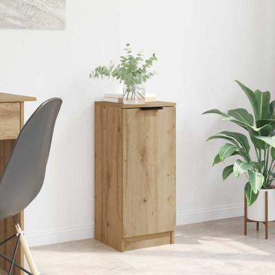 Dressoir artisanaal eikenkleurig 30 x 30 x 70 cm Bewerkt hout