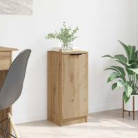 Dressoir artisanaal eikenkleurig 30 x 30 x 70 cm Bewerkt hout