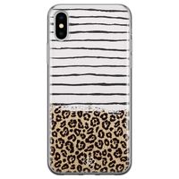 iPhone XS Max siliconen hoesje - Leopard lines