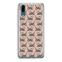 Zwarte poes: Huawei P20 Transparant Hoesje