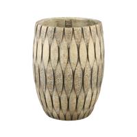 Joedi Taupe cement pot gemengde structuur rond groot S
