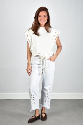 Isabel Marant broek Alison PA0694FA-D2H01I white