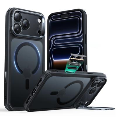 iPhone 17 Pro Max Classic Hybrid Magnetic Case (Camera Control, Stash Stand) - Frosted Black iPhone 17 Pro Max Classic Hybrid Magnetic Case (Camera Control, Stash Stand) - Frosted Black