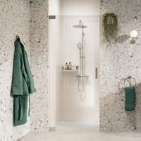 Draaideur In Nis Sealskin Pure 80x200 cm Helder Glas Antikalk Zilver Hoogglans