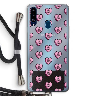 GIRL POWER: Samsung Galaxy A20s Transparant Hoesje met koord