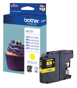 Brother LC-123Y inktcartridge 1 stuk(s) Origineel Hoog (XL) rendement Geel