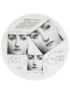 Fornasetti assiette en porcelaine imprimée - Blanc