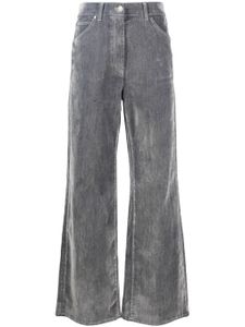 MSGM pantalon ample à patch logo - Gris