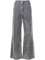 MSGM pantalon ample à patch logo - Gris - thumbnail