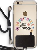 Happy days: iPhone 6 / 6S Transparant Hoesje met koord
