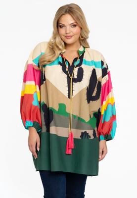 Yoek Blouse | Groen | Maat 54/56