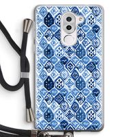 Blauw motief: Honor 6X Transparant Hoesje met koord