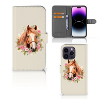 Telefoonhoesje met Pasjes voor iPhone 15 Pro Max Paard - thumbnail