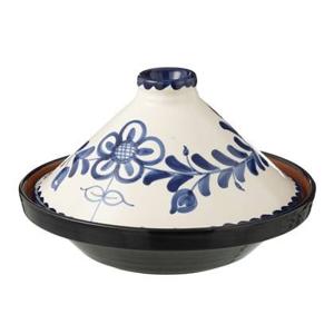 J-Line Tagine Granada Ceramic White|Cobalto Blue