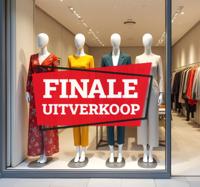 finale uitverkoop korting sticker