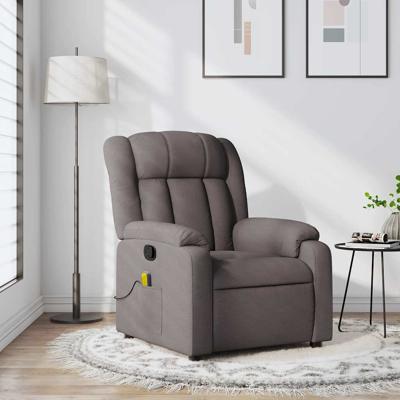 Massagestoel verstelbaar stof taupe