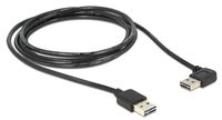 DeLOCK 1m USB 2.0 A m/m 90° USB-kabel USB A Zwart - thumbnail