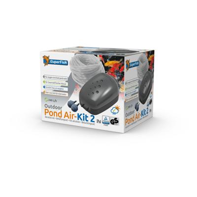 Superfish Pond Air Kit 2 Luchtpompset - 240 L/h, 15m Slang, 2 Luchtstenen, Energiezuinig
