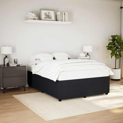 Bedframe zonder matras 140x190 cm fluweel zwart
