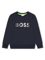 BOSS Kidswear sweat en coton à logo imprimé - Bleu