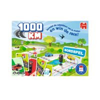 Jumbo 1000KM bordspel - Familiespel - Nederlandse editie - voor 2 tot 4 spelers vanaf 5 jaar - Gezelschapsspel voor kinderen - thumbnail