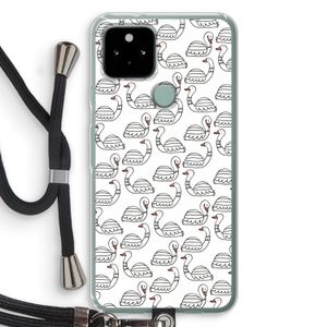 Zwanen: Pixel 5 Transparant Hoesje met koord