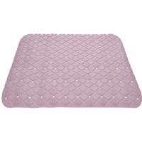 Anti-slip badmat licht roze 55 x 55 cm vierkant   -