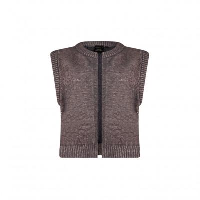 Poools - Bruin | Dames | Gilet | Bruin | 44 | regular | Kamst mode