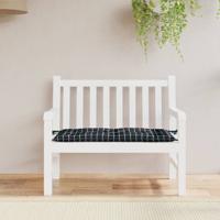 VidaXL Tuinbankkussen 180x50x7 cm oxford stof ruitpatroon zwart VidaXL Tuinbankkussen 180x50x7 cm oxford stof ruitpatroon zwart