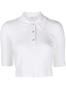 Rosetta Getty polo crop à manches courtes - Blanc