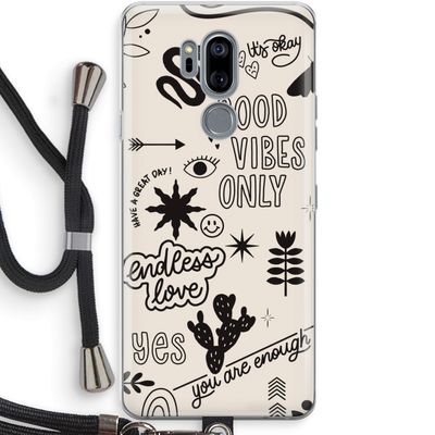 Good vibes: LG G7 Thinq Transparant Hoesje met koord