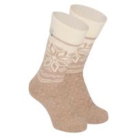 Apollo Wollen huissokken/slofsokken Nordic - kinderen - beige - maat 35-38