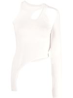 Dion Lee haut transparent à découpes - Blanc