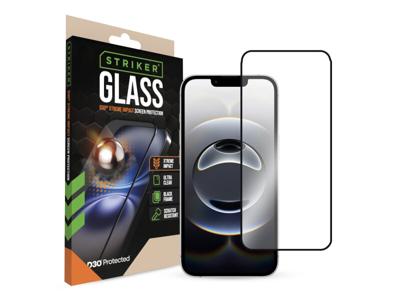Striker Striker D3O Xtreme Impact Glass Screen Protector - Black Frame - Apple iPhone 13/13 Pro/14/16e