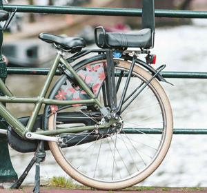 Sticker voor fiets lente bloemen en vlinders